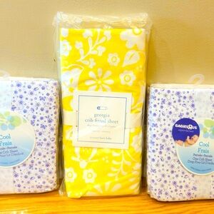 Bundle of 3 brand new crib sheets 100% cotton